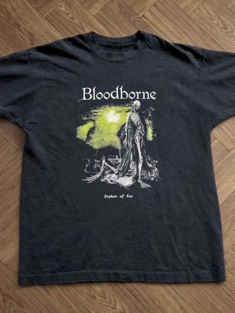 Gildan Black Bloodborne Graphic Tee with Yellow Accent